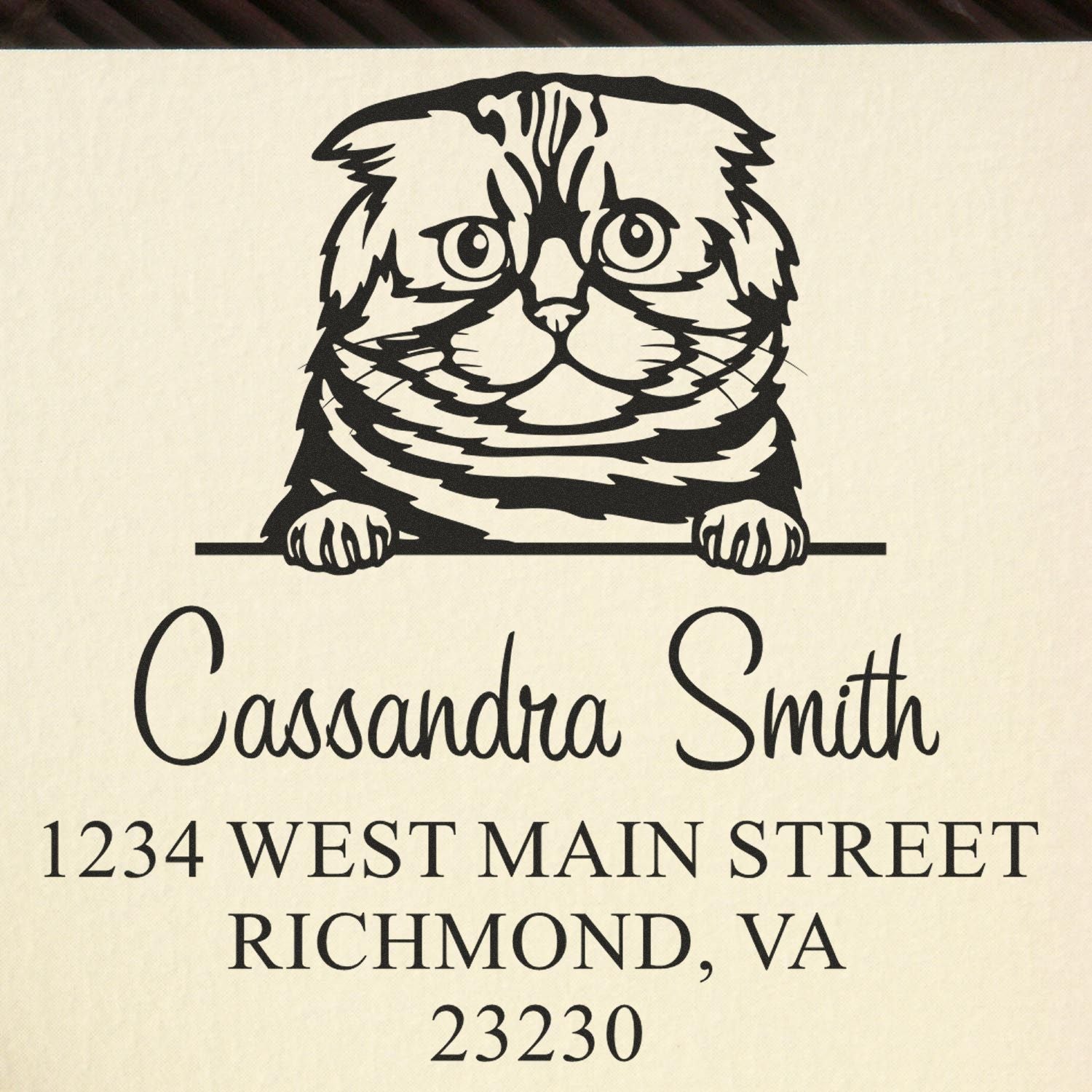 Pre-Inked Foldex Cat Personalized Home Address For Envelopes Stamp - Engineer Seal Stamps