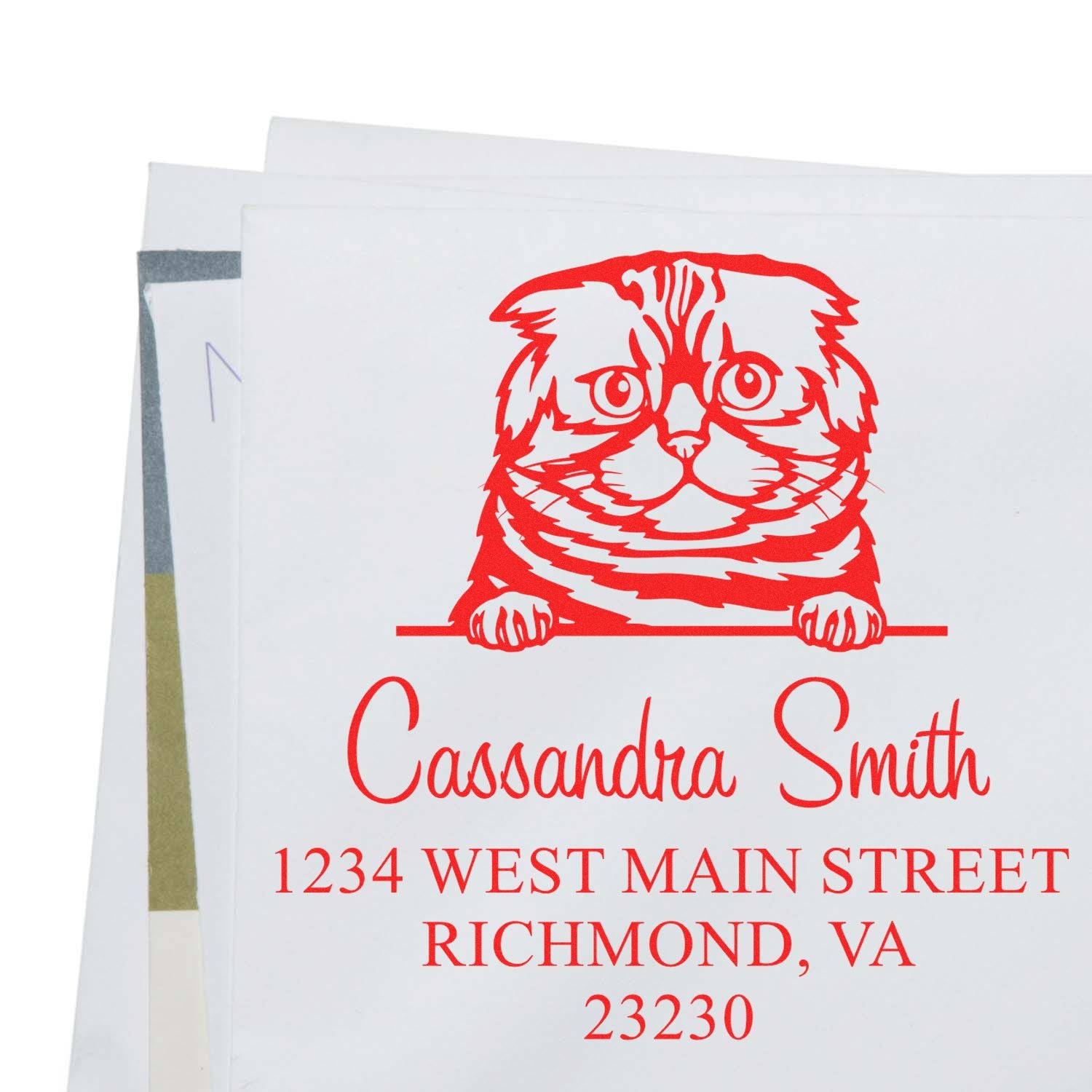 Foldex Cat Address Stamps Stamp - Engineer Seal Stamps