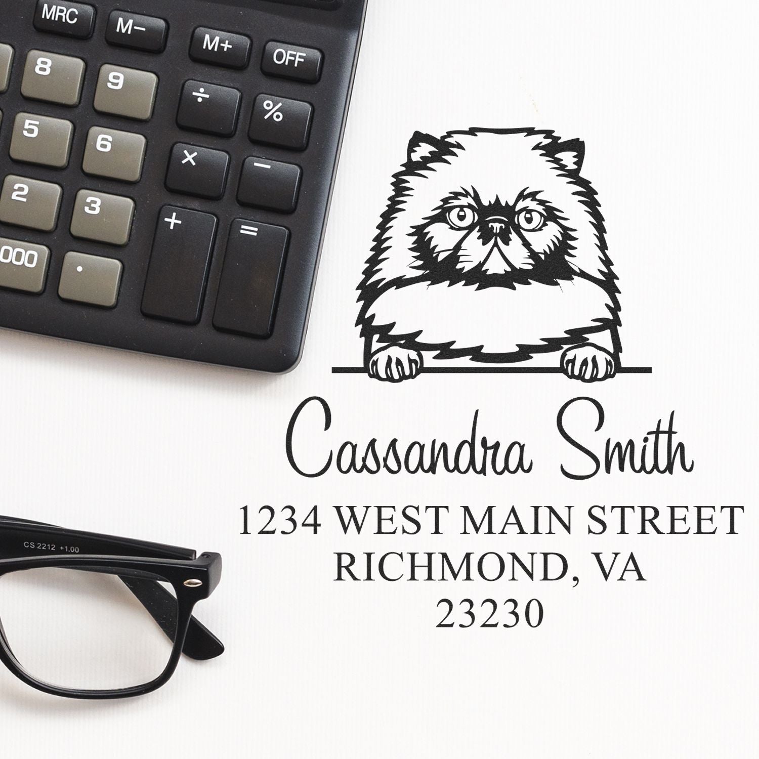 Himalayan Cat Home Address Stamp - Engineer Seal Stamps