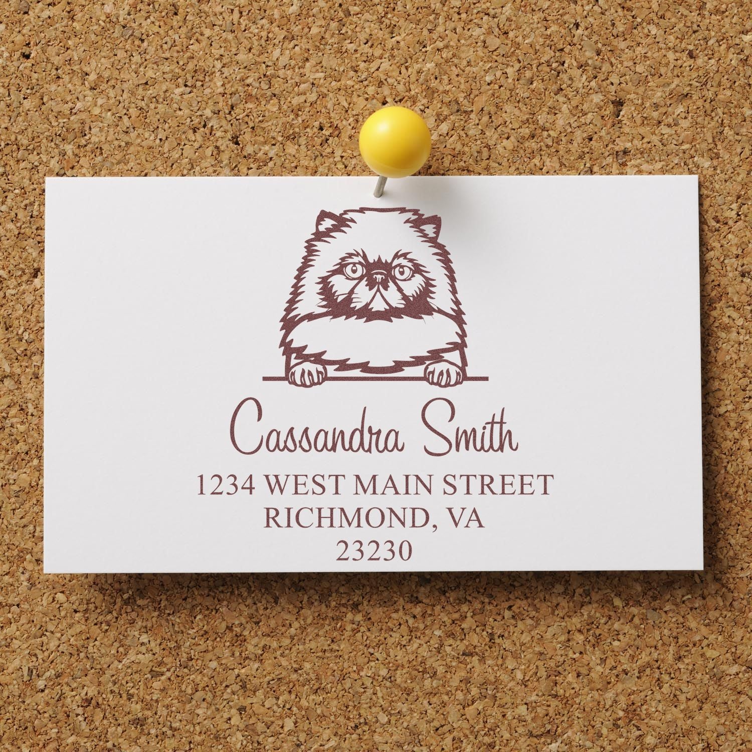 Himalayan Cat Home Address Stamp - Engineer Seal Stamps