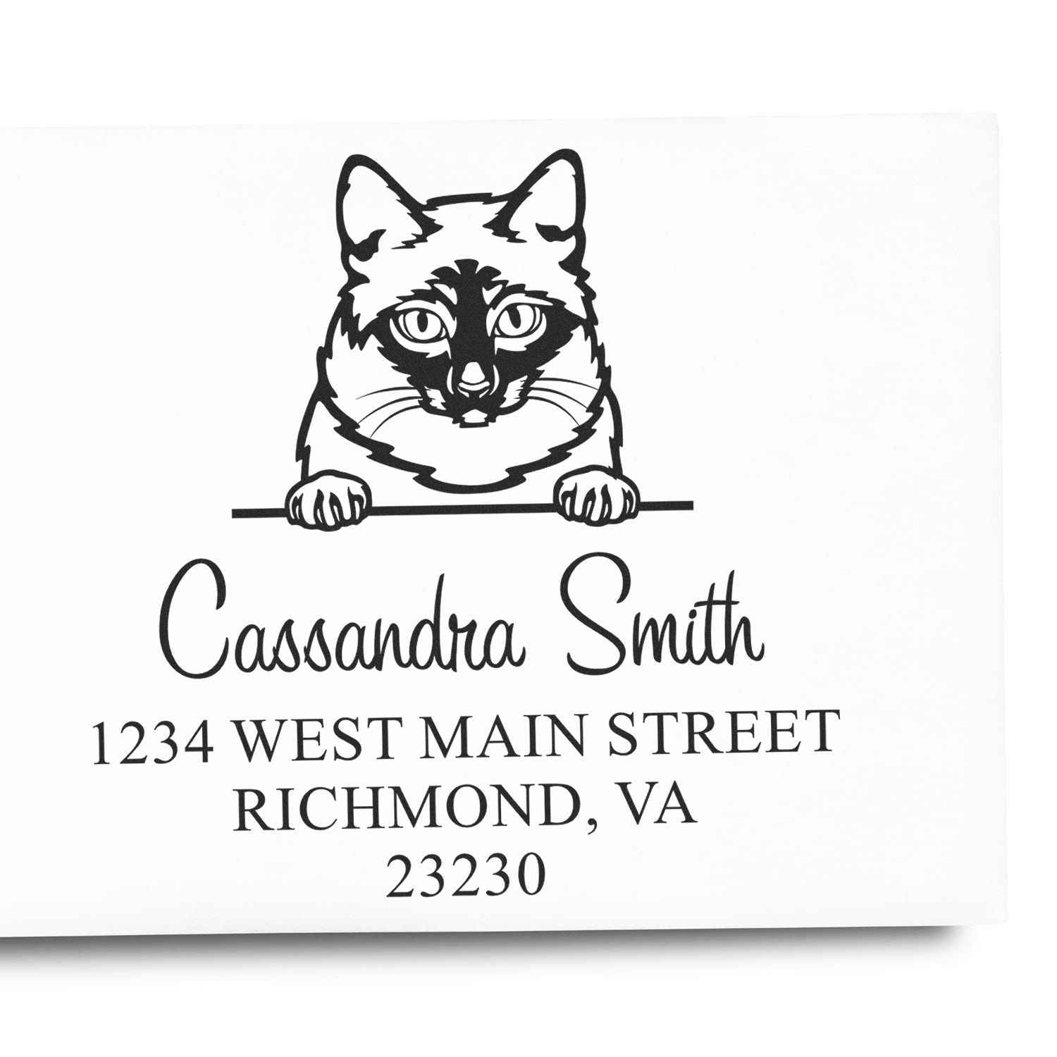 Mekong Bobtail Cat Return Stamp - Engineer Seal Stamps