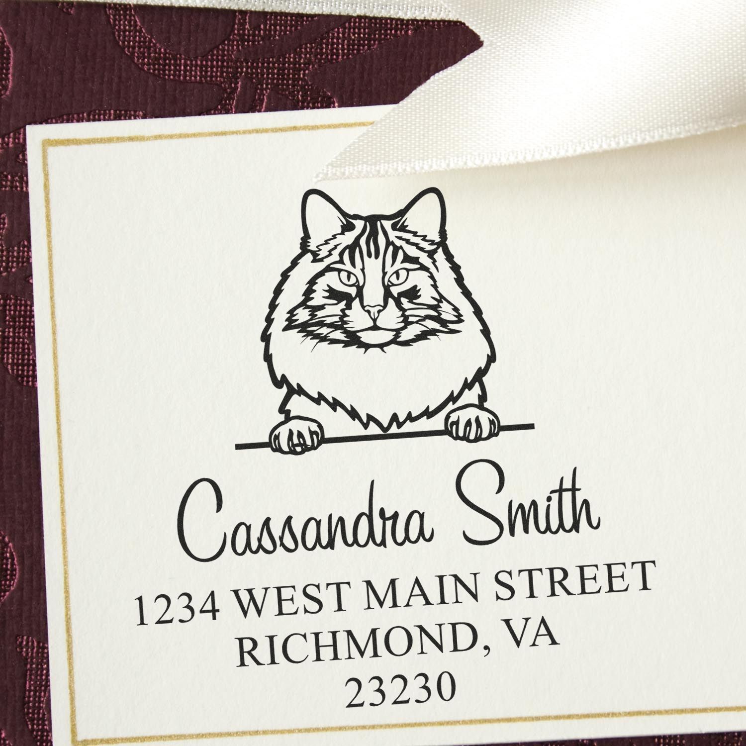 Norwegian Forest Cat Name Stamps Personalized Stamp - Engineer Seal Stamps