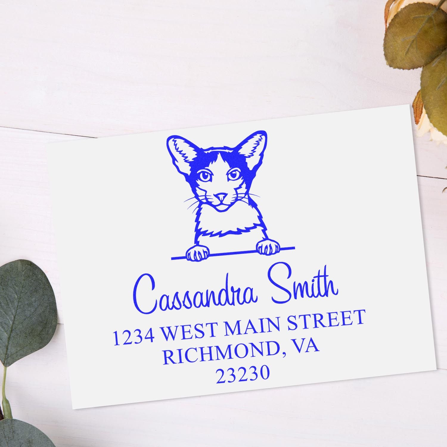 Self-Inking Oriental Bicolor Cat Customized Stamps Stamp - Engineer Seal Stamps