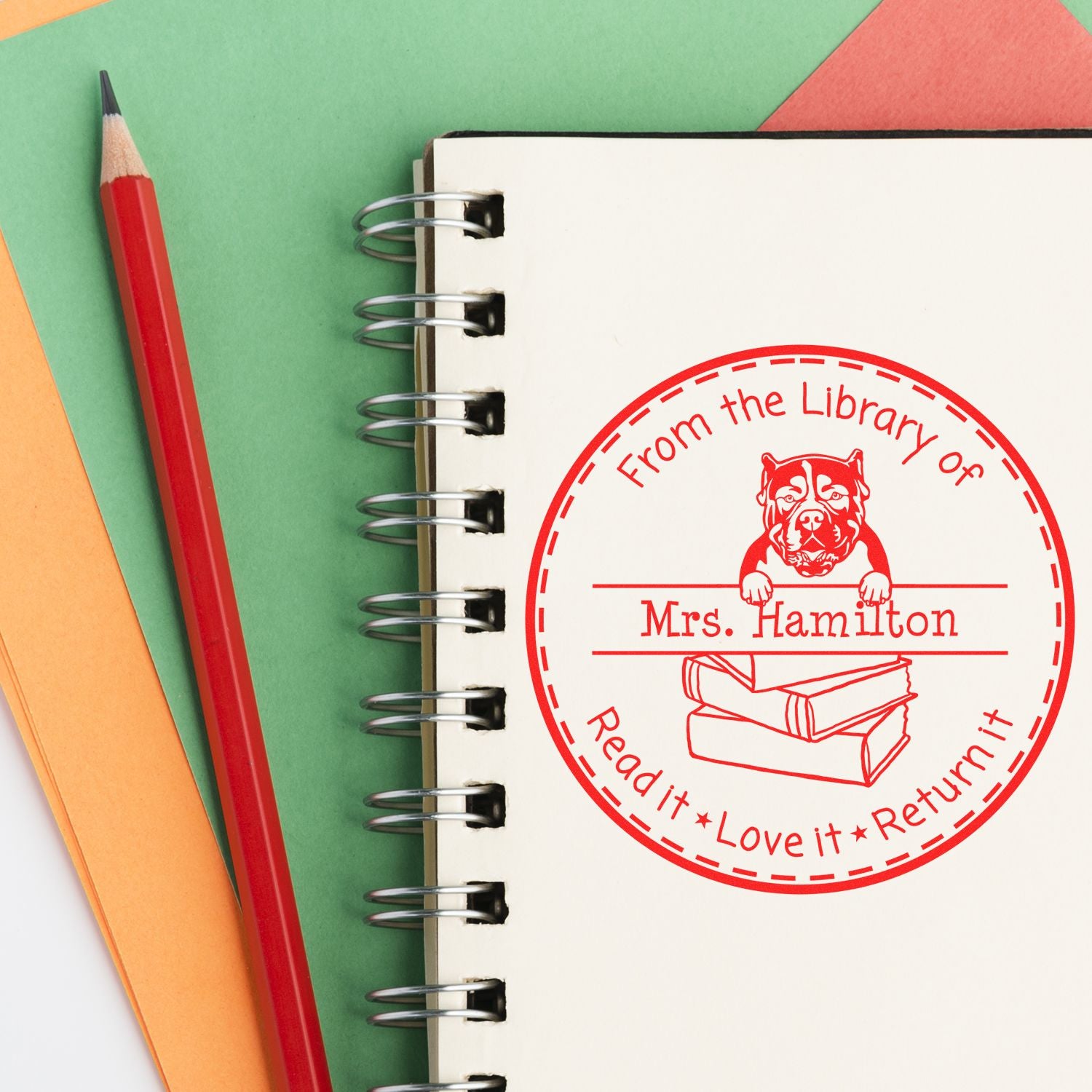 American Bulldog Dog Themed Teaching Stamper - Engineer Seal Stamps