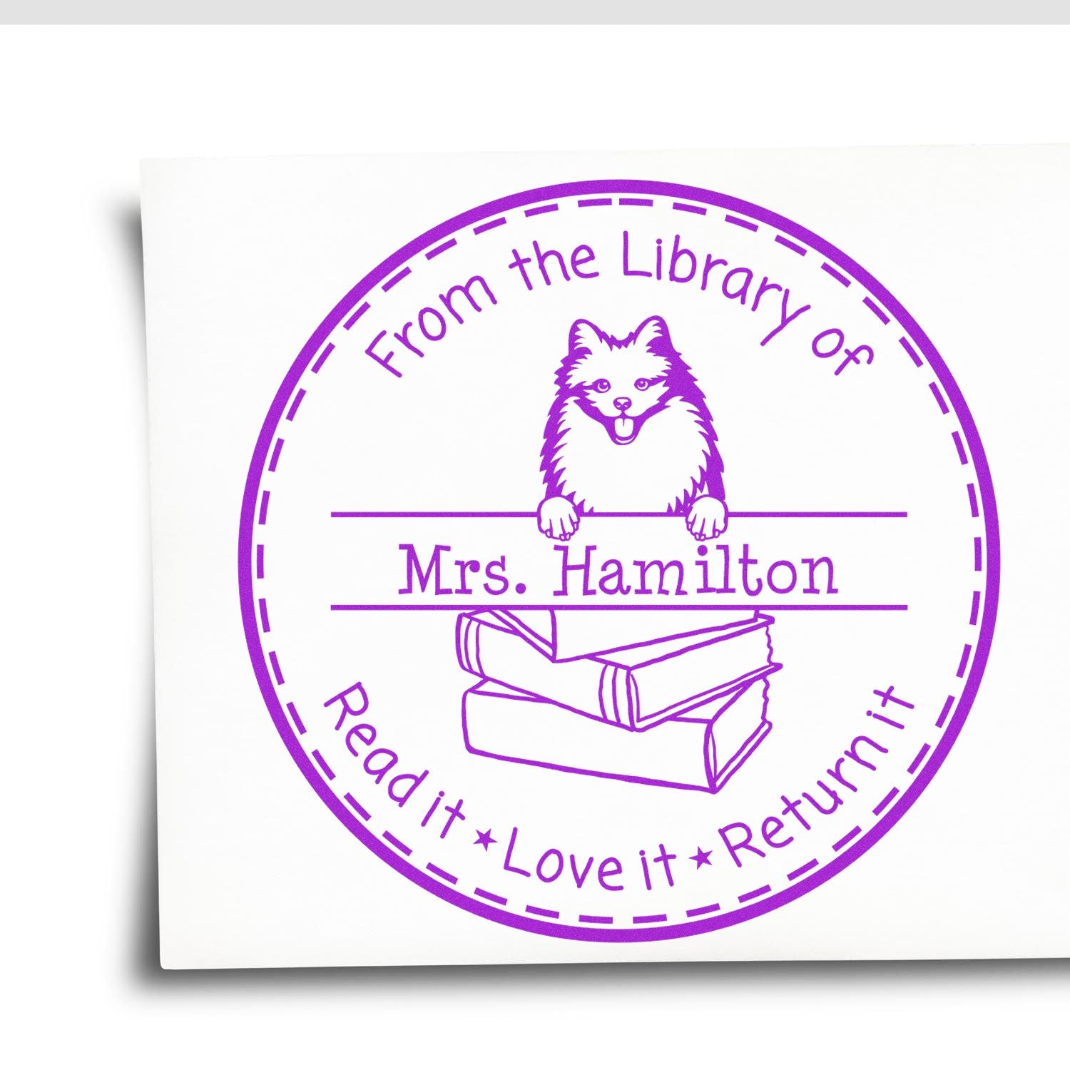 American Eskimo Dog Themed Teaching Stamp - Engineer Seal Stamps