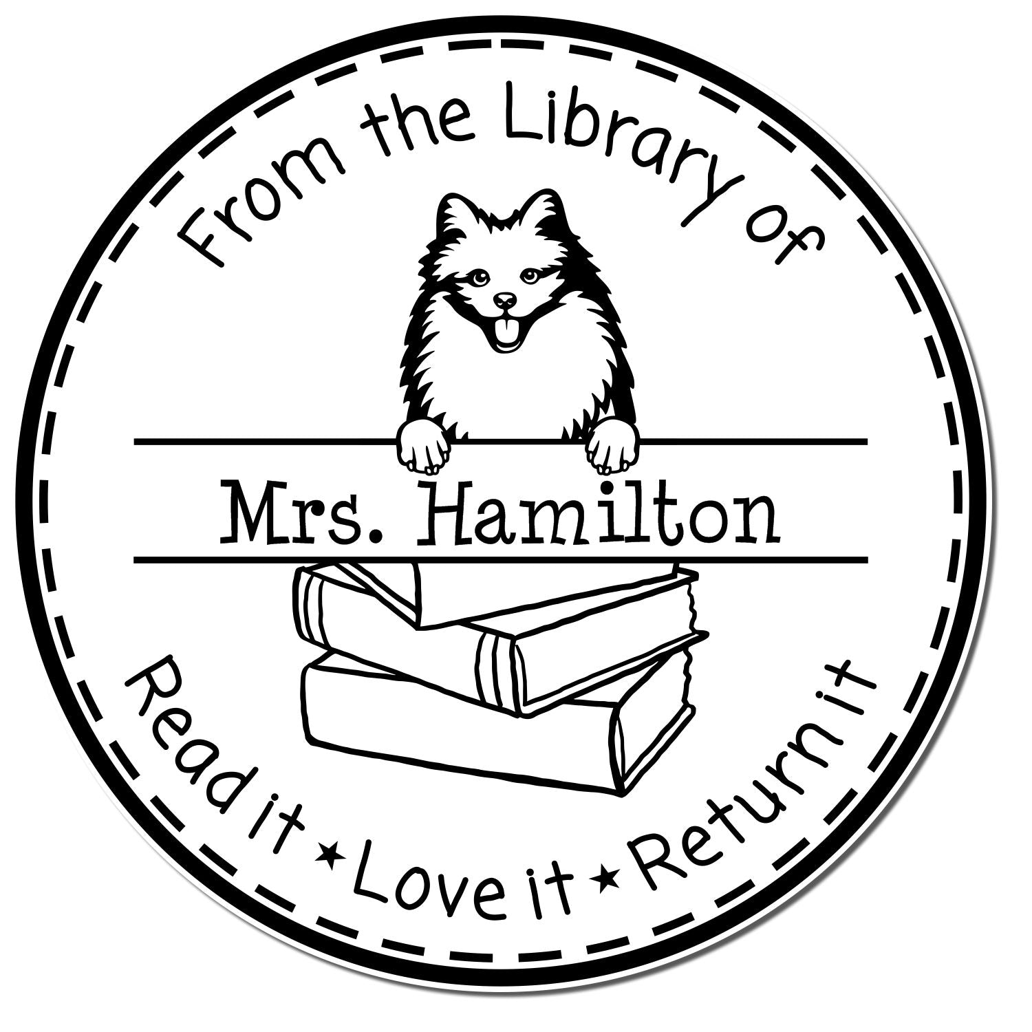 American Eskimo Dog Themed Teaching Stamp - Engineer Seal Stamps