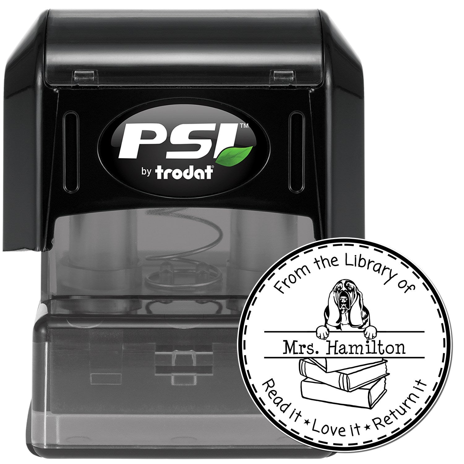 Basset Hound Dog Customized School Ideas Stamp - Engineer Seal Stamps
