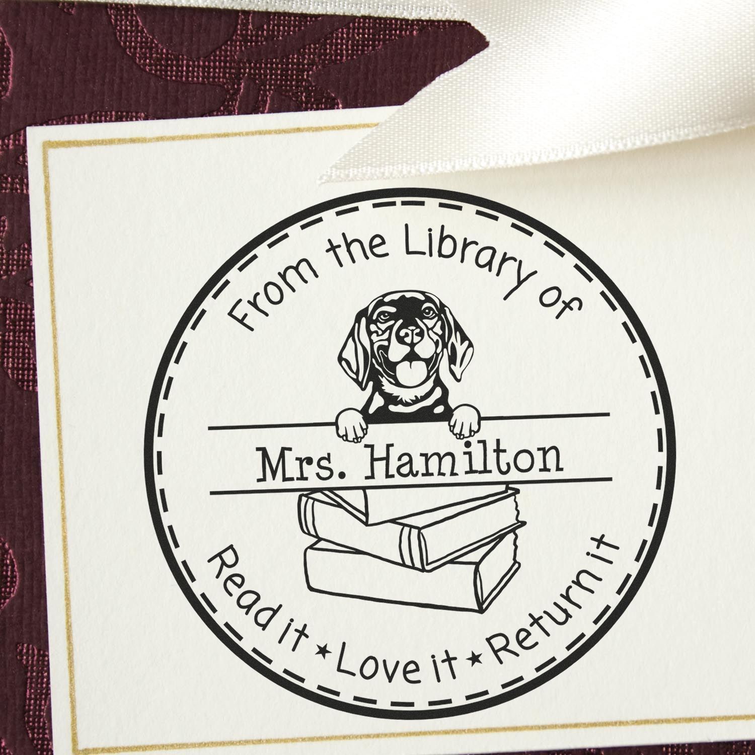 Beagle Dog Themed Learning Enthusiast Stamper - Engineer Seal Stamps