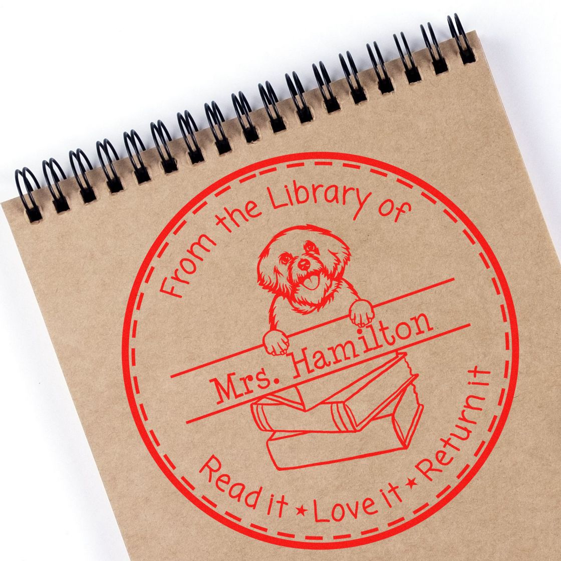 Bichon Frise Dog Themed Teacher Stamp For Classroom Stamper - Engineer Seal Stamps