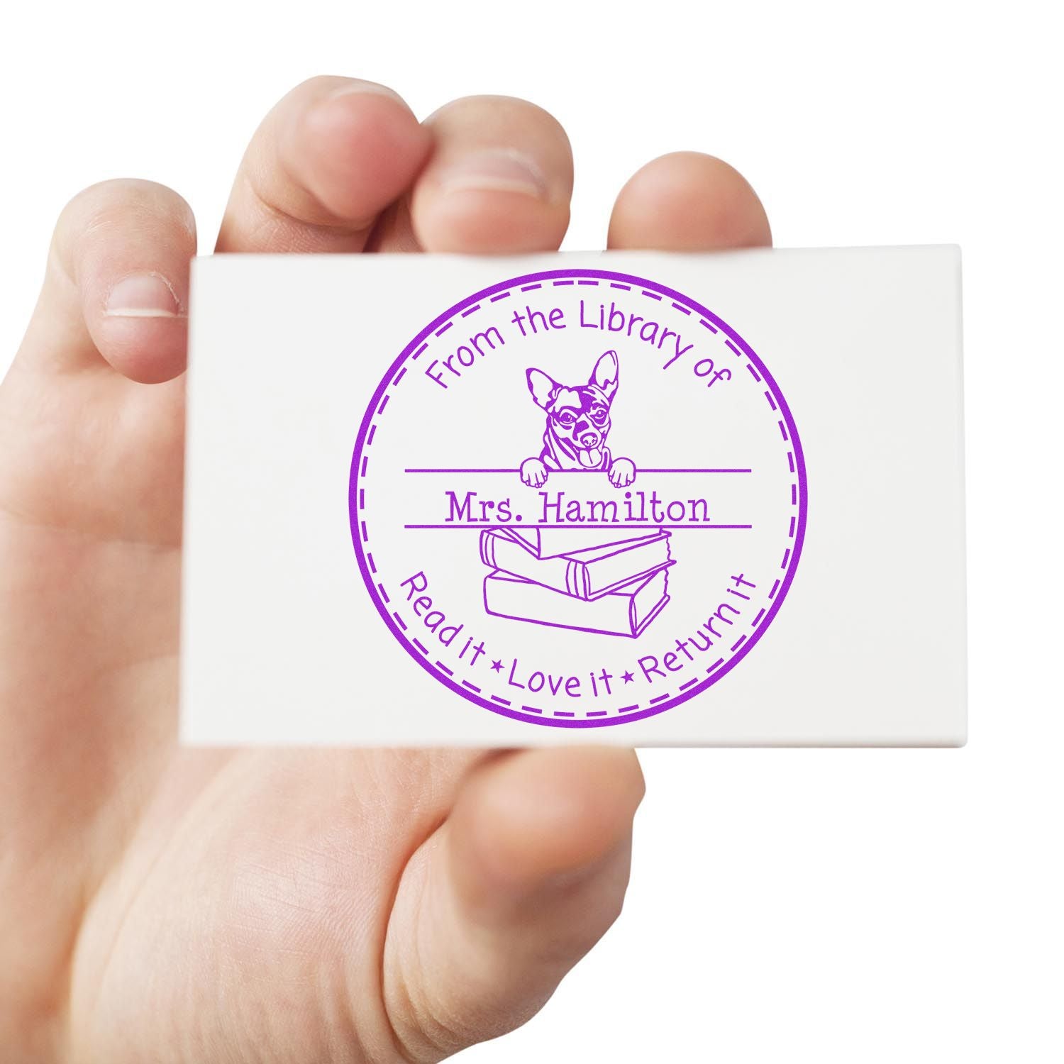 Chihuahua Dog Themed School Rockstar Stamper