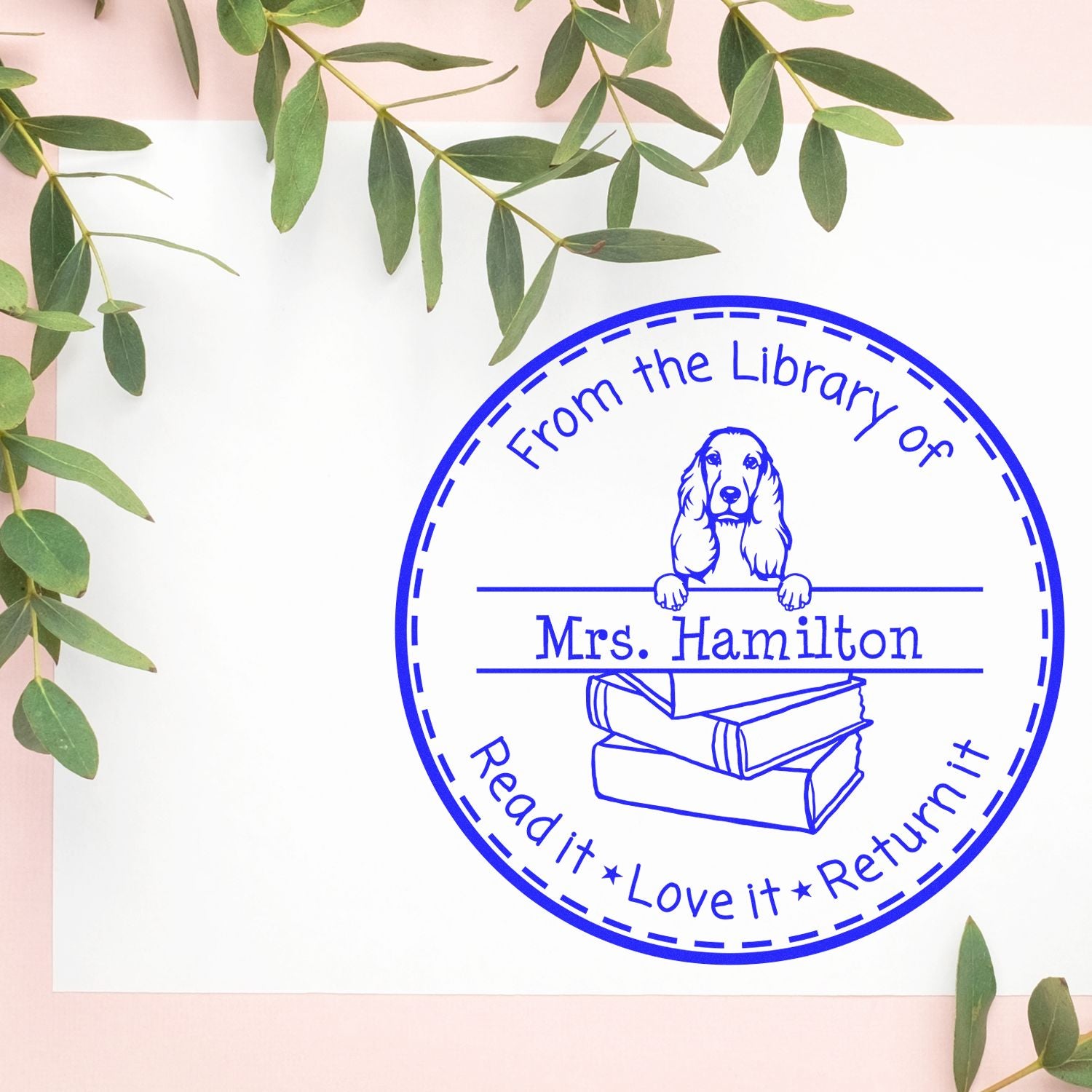 Cocker Spaniel Dog Themed Classroom Leader Stamper - Engineer Seal Stamps