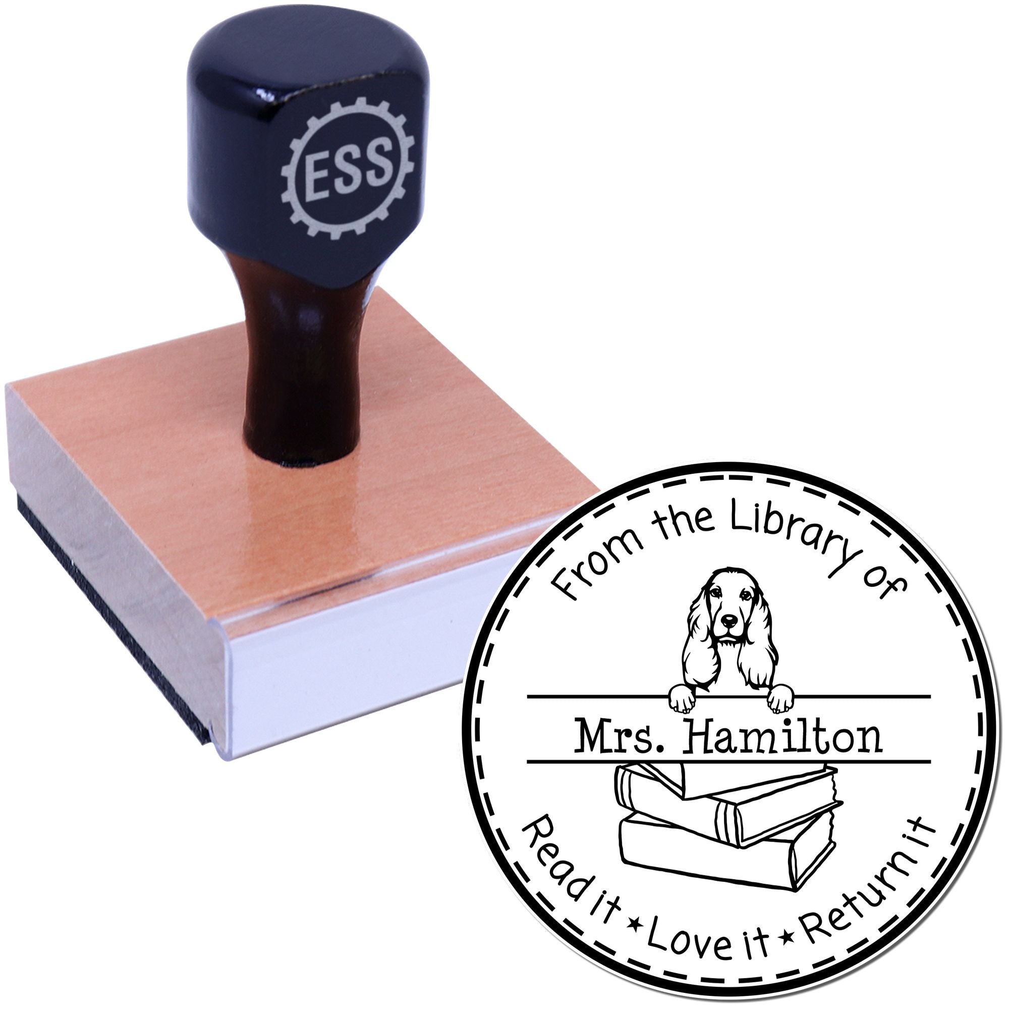 Cocker Spaniel Dog Themed School Rockstar Stamp