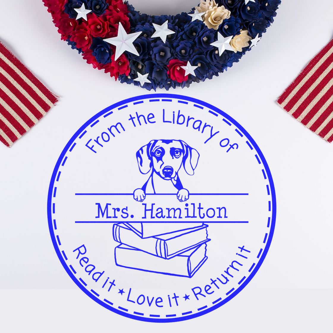 Daschound Dog Themed Chalk Dust Warrior Stamp - Engineer Seal Stamps