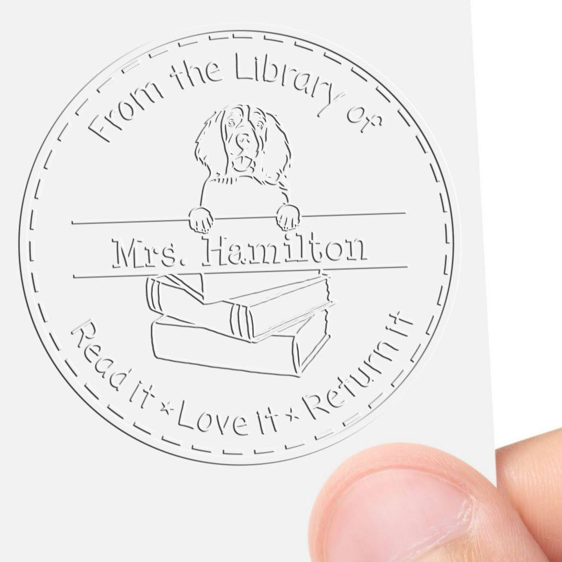 English Springer Spaniel Dog Custom Identity Embossing Seal - Engineer Seal Stamps