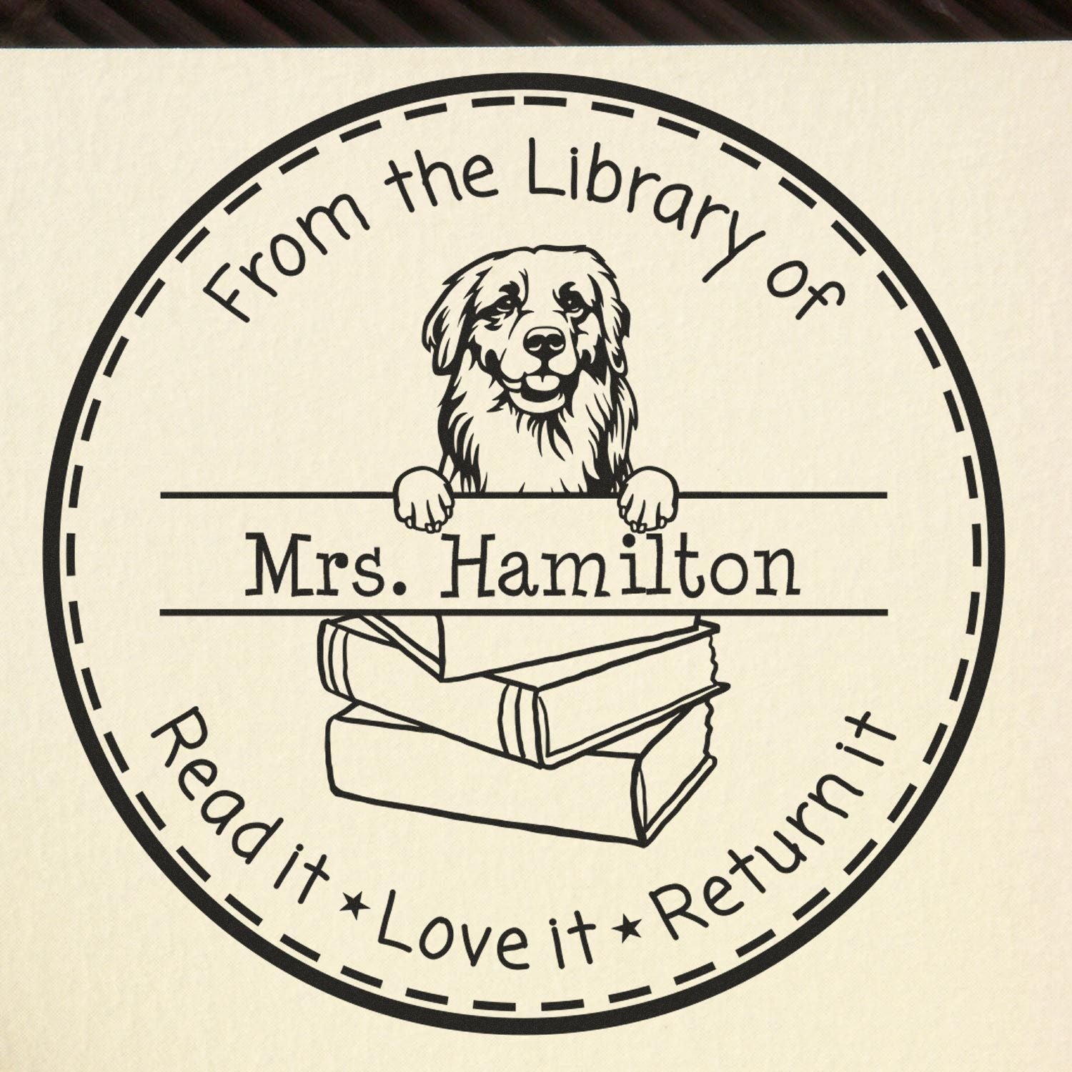 Goldendoodle Dog Themed Book Collection Stamper - Engineer Seal Stamps