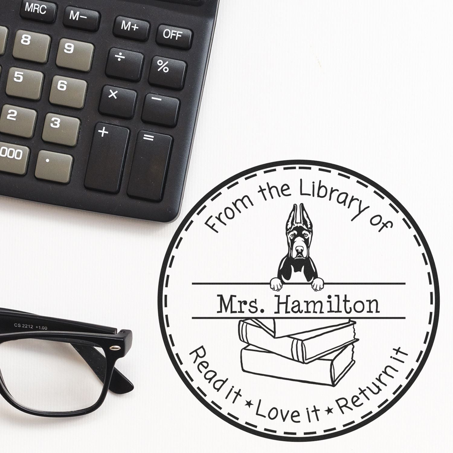 Great Dane Custom-Made Teaching Stamper - Engineer Seal Stamps