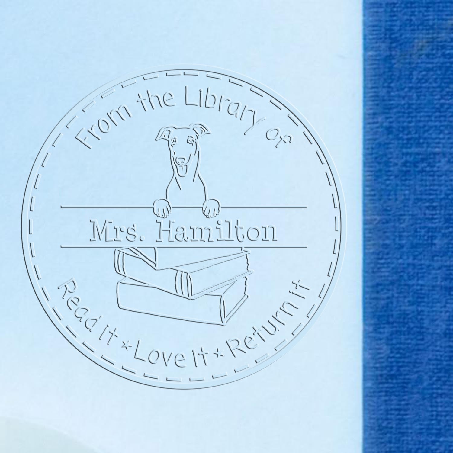 Greyhound Dog Custom Desk Tools Seal Embosser - Engineer Seal Stamps