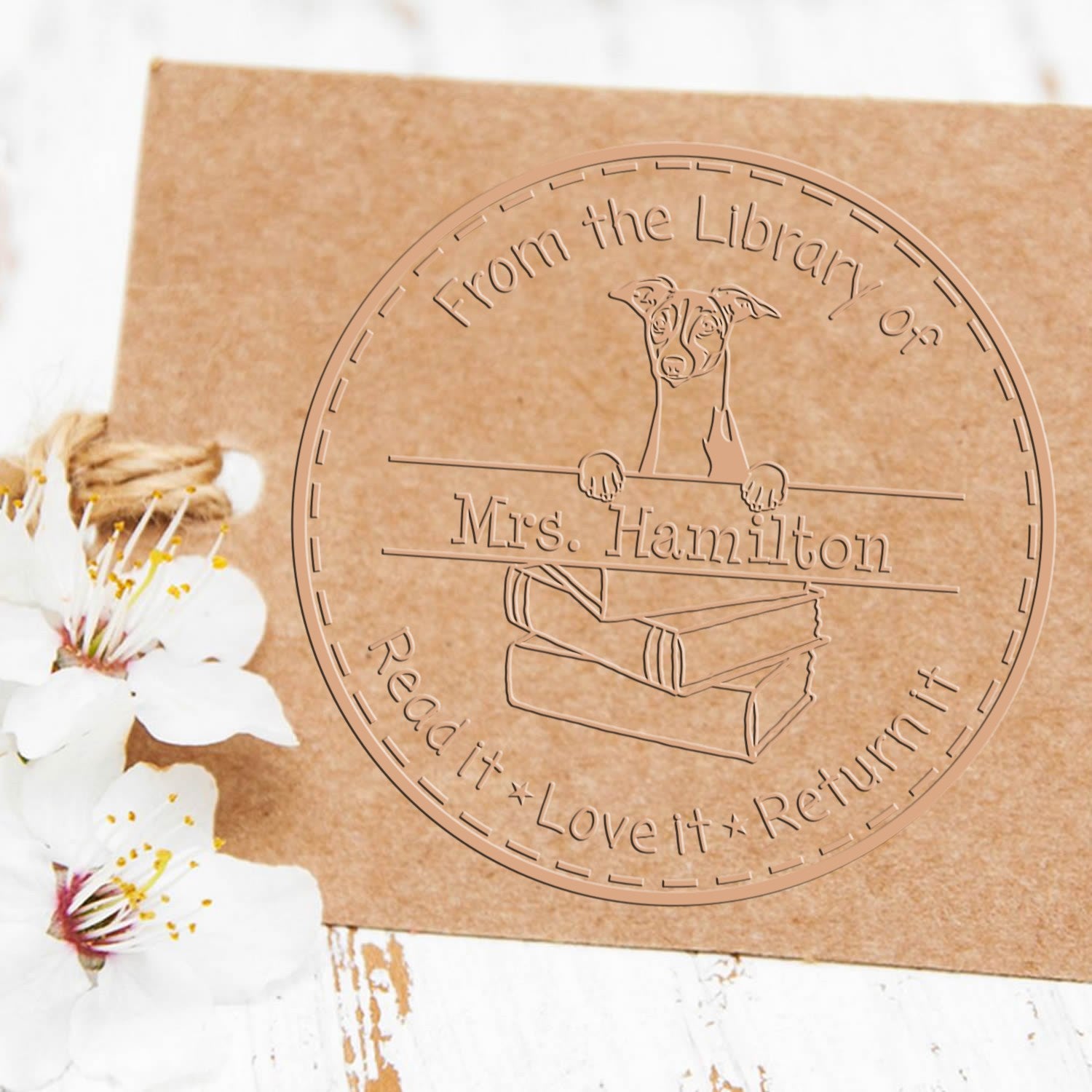 Desk Italian Greyhound Dog Custom Desk Tools Embossing Seal - Engineer Seal Stamps