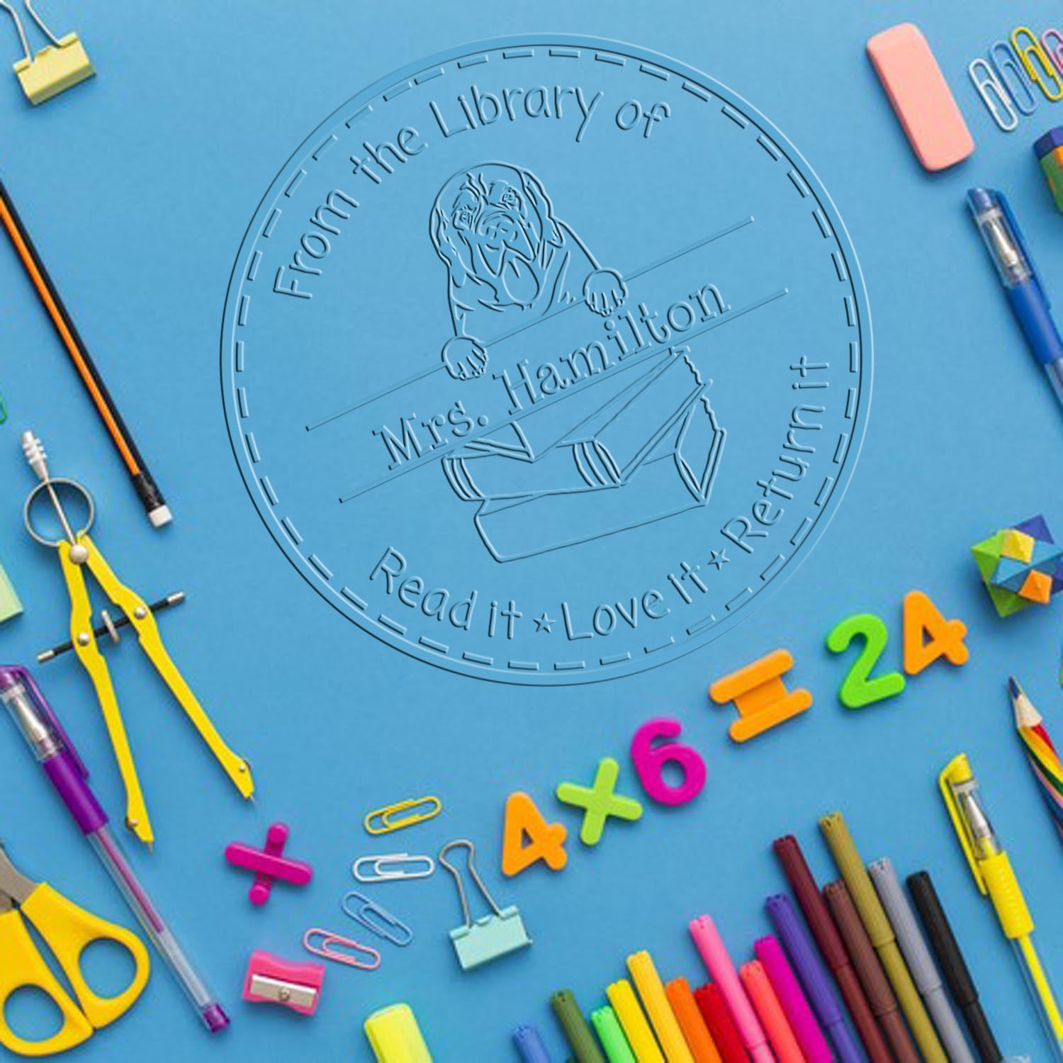 Desk Mastiffs Dog Custom Educational Tools Seal - Engineer Seal Stamps