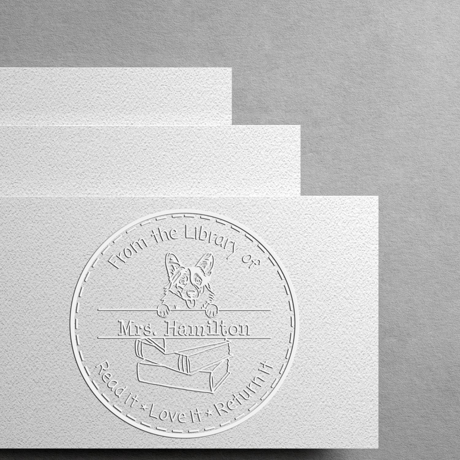 Desk Pembroke Welsh Corgis Dog Custom Library Tool For Embosser - Engineer Seal Stamps