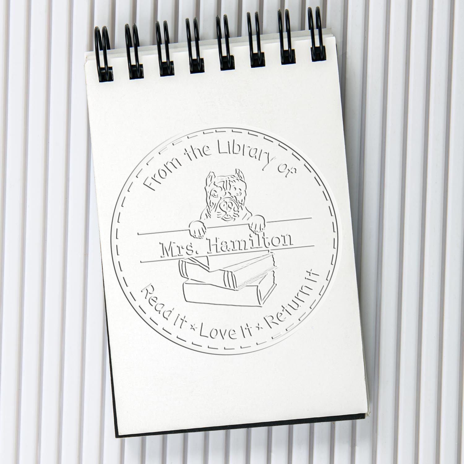 Desk Pitbull Dog Custom Library Tool For Seal - Engineer Seal Stamps