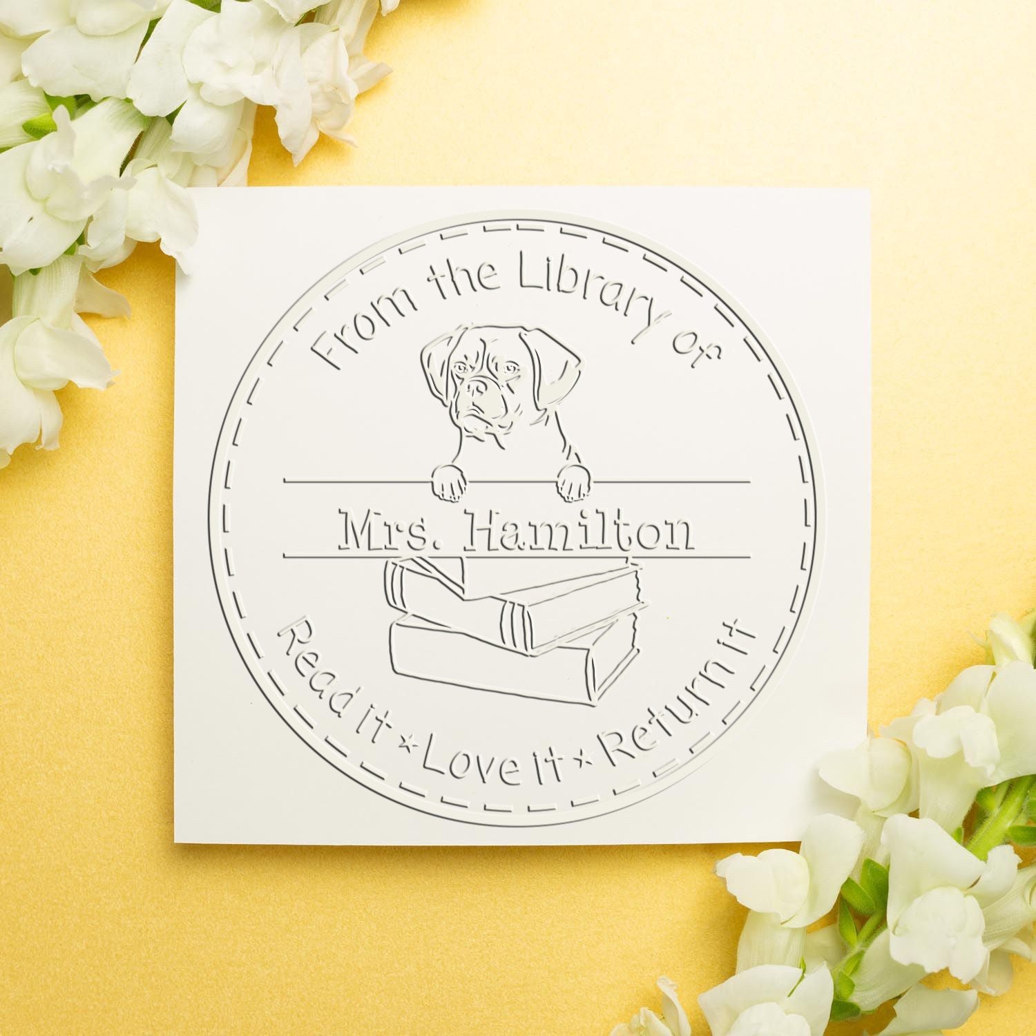 Desk Puggle Dog Custom Resource Seal - Engineer Seal Stamps