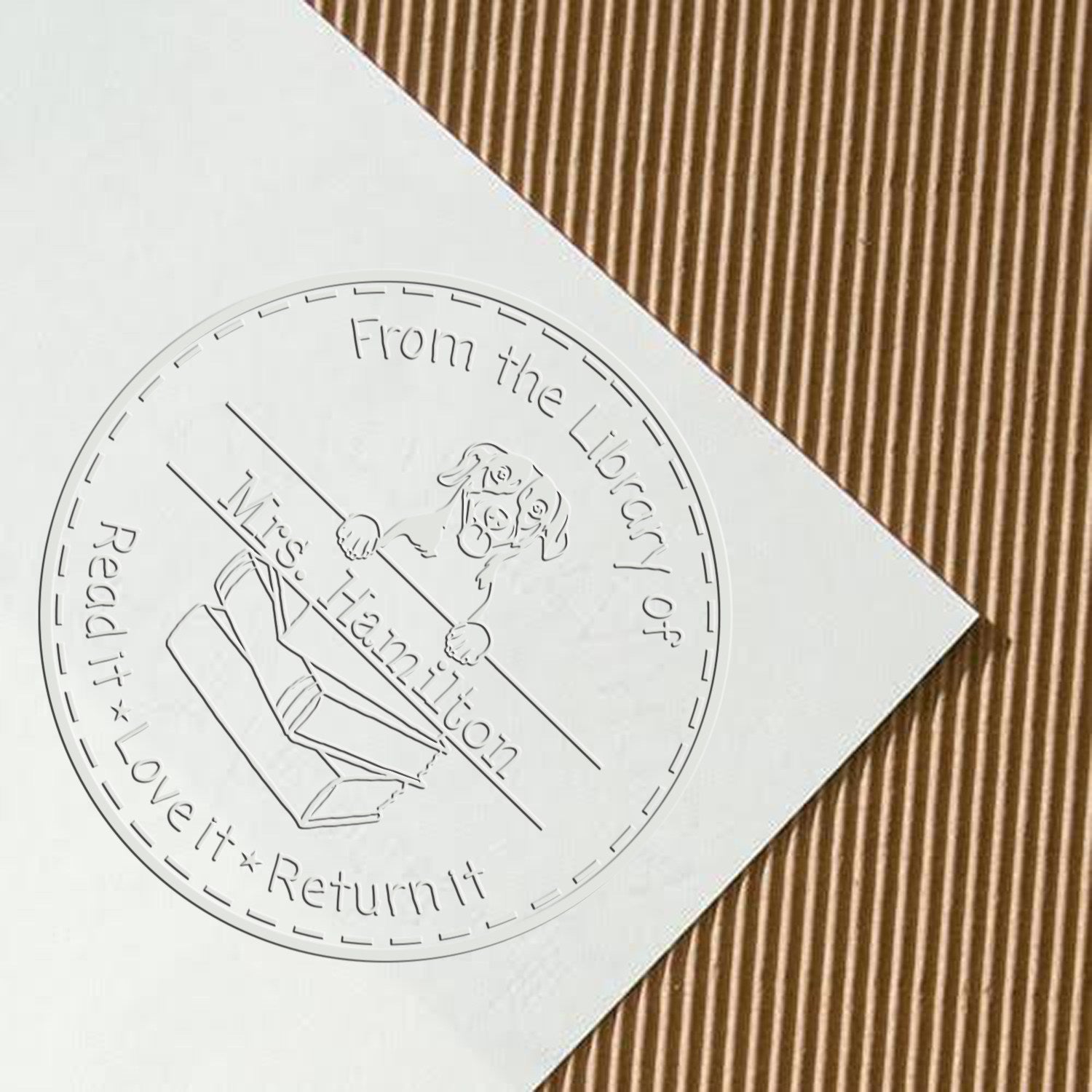 Desk Russell Terrier Dog Custom Resource Embossing Seal - Engineer Seal Stamps