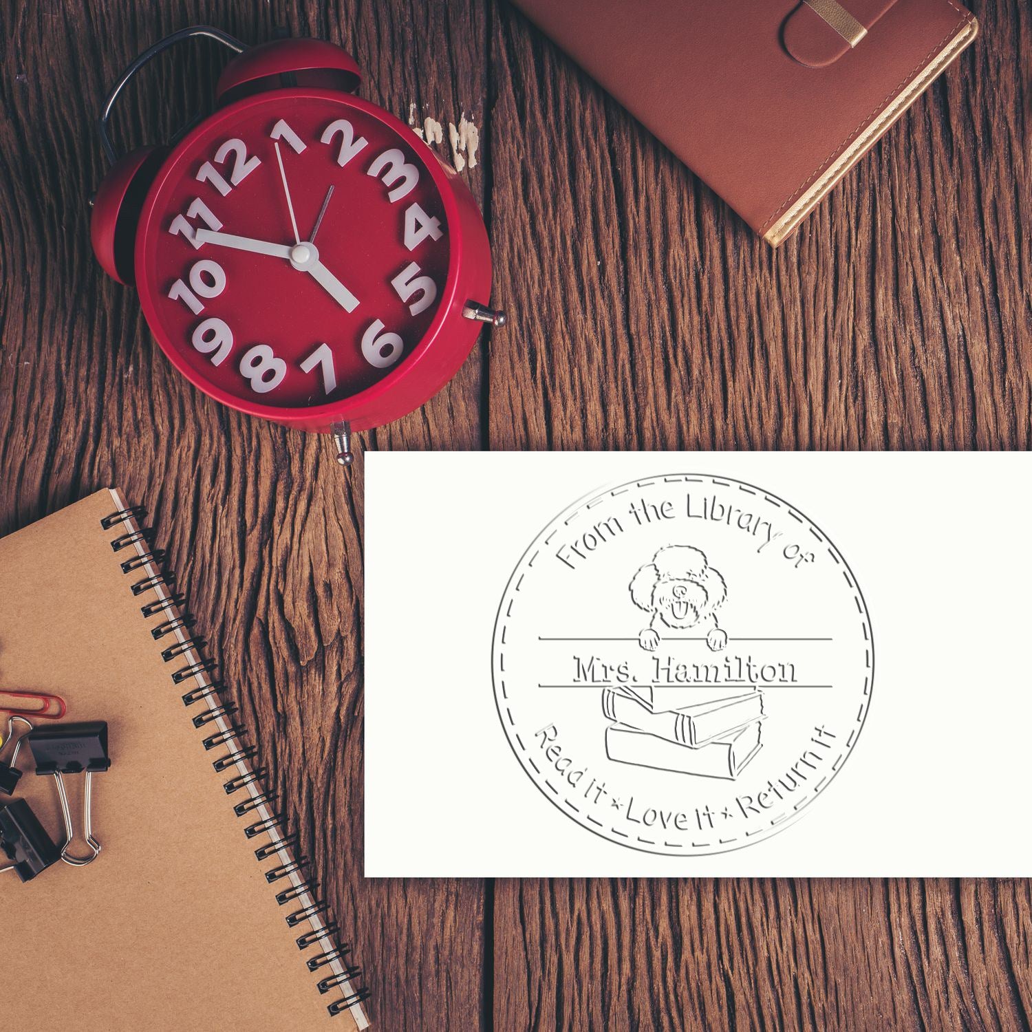 Desk Toy Poodle Dog Custom School Ideas Seal - Engineer Seal Stamps