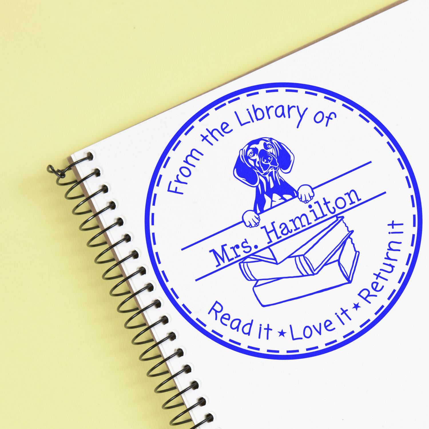 Customized Library Tools For Stamp with Vizslas Dog - Engineer Seal Stamps