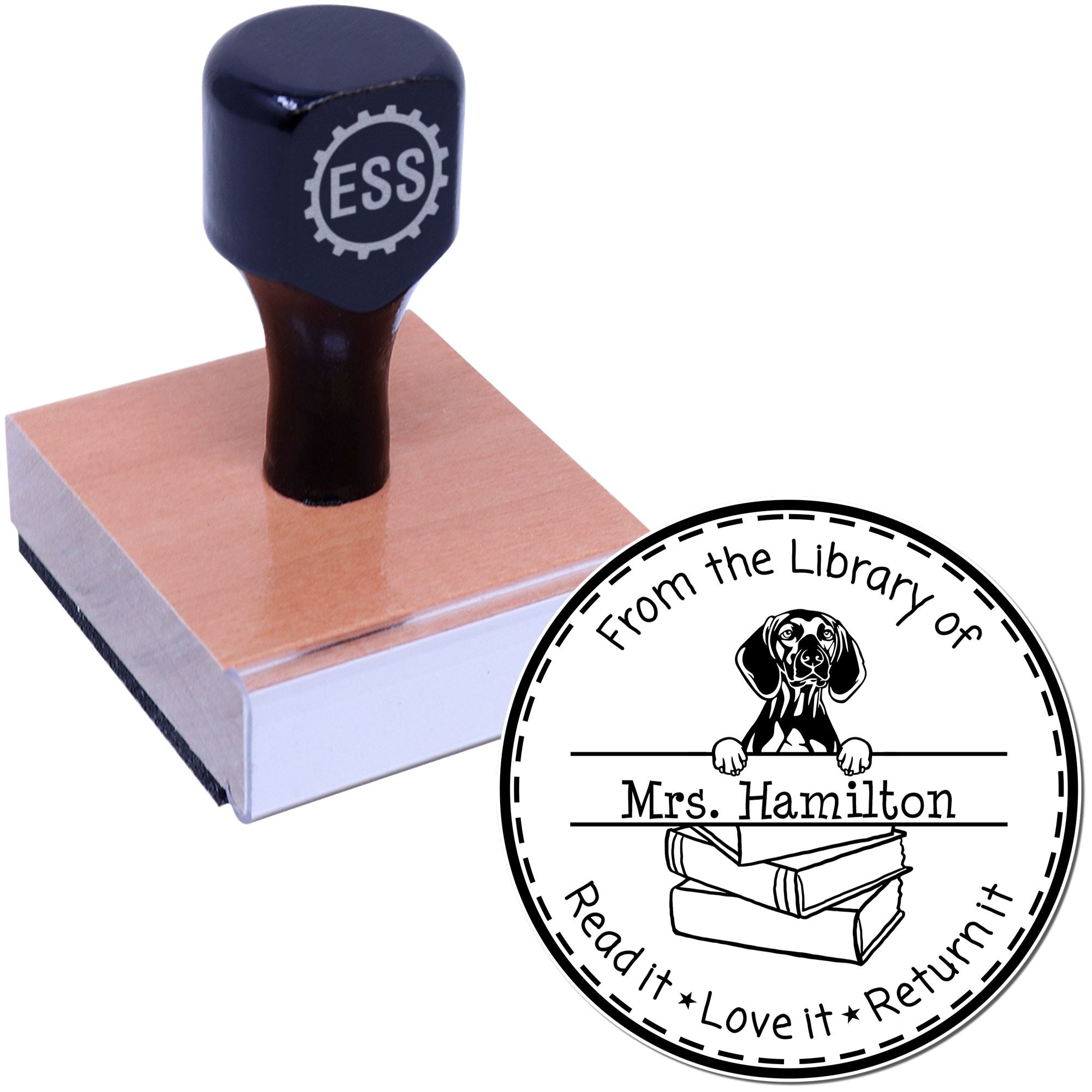 Vizslas Dog Themed Read It Love It Return It Custom Made Stamp