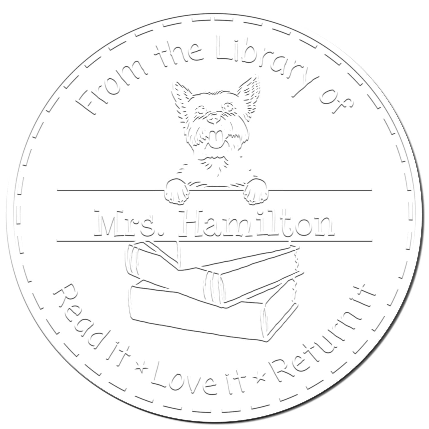 Yorkie Dog Custom Classroom Resource Seal - Engineer Seal Stamps