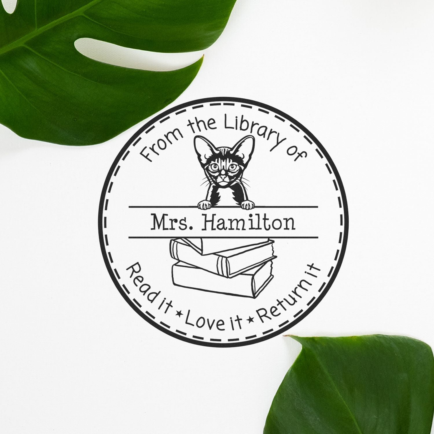 Abyssinian Custom-Made Read It Love It Return It For Kids Stamper - Engineer Seal Stamps