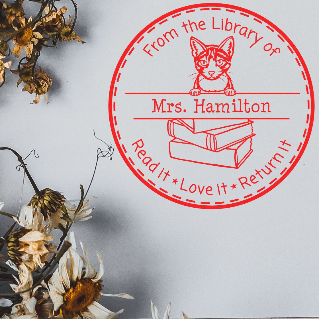 Aegean Custom-Made Read It Love It Return It For Kids Stamp - Engineer Seal Stamps