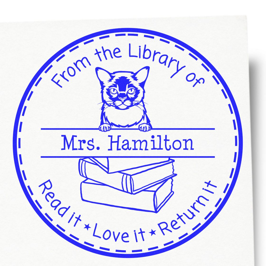 Burmese Custom-Made Read It Love It Return It Customized Stamper - Engineer Seal Stamps