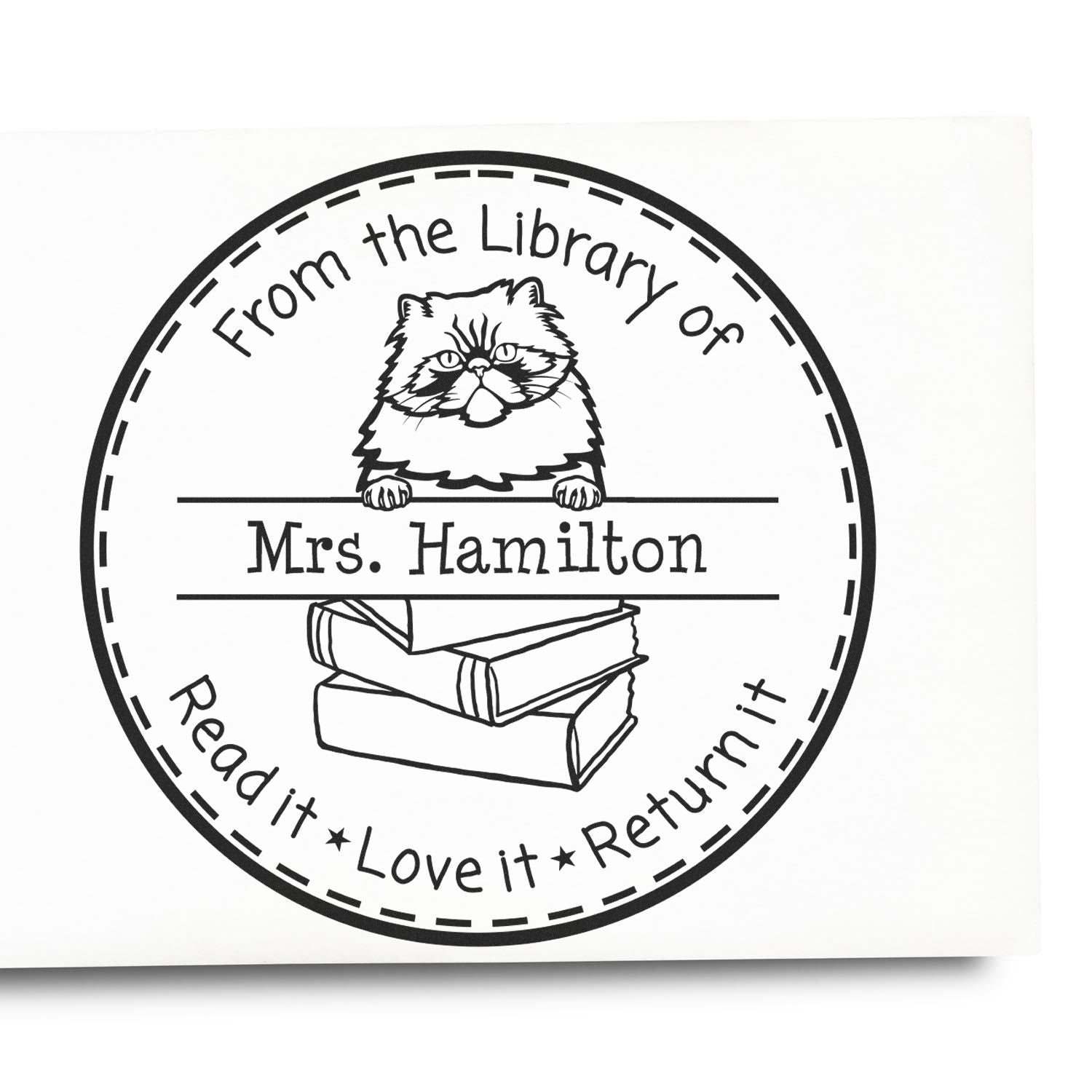 Colorpoint Persian Customized Teacher Library Stamper Self-Inking - Engineer Seal Stamps