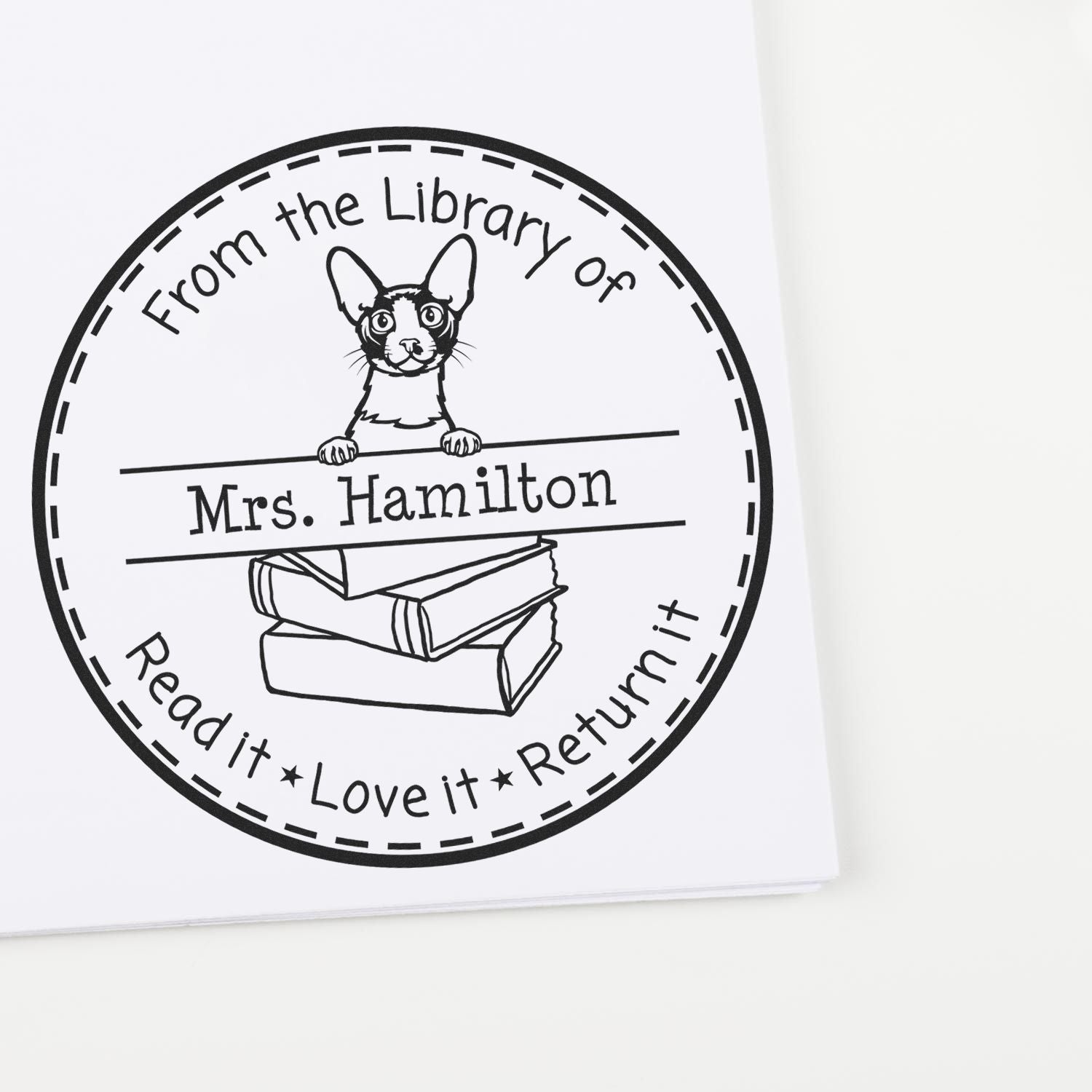 Cornish Rex Customized Teacher Classroom Stamp Stamper Self-Inking - Engineer Seal Stamps