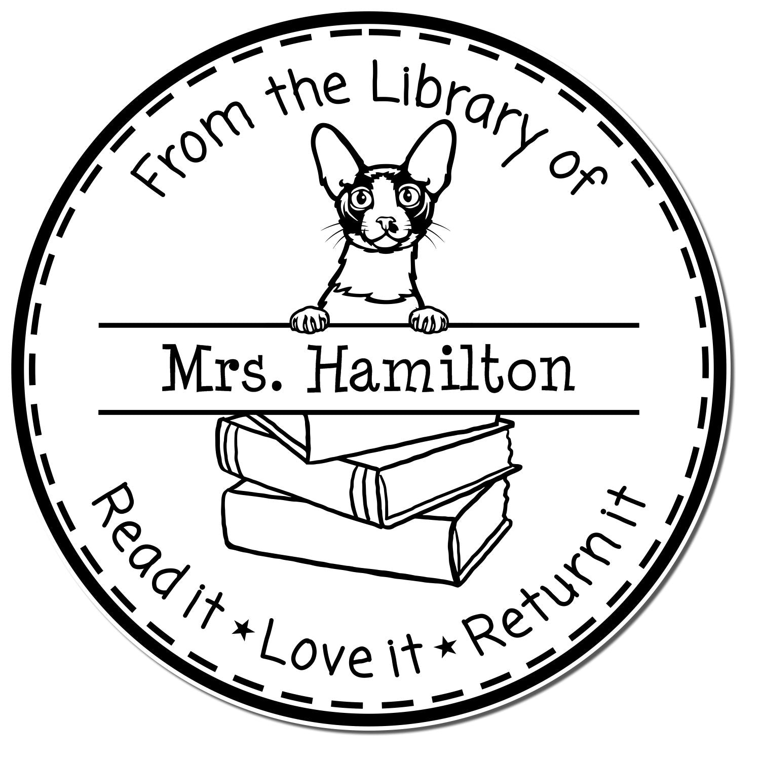 Cornish Rex Customized Teacher Classroom Stamp Stamper Self-Inking - Engineer Seal Stamps