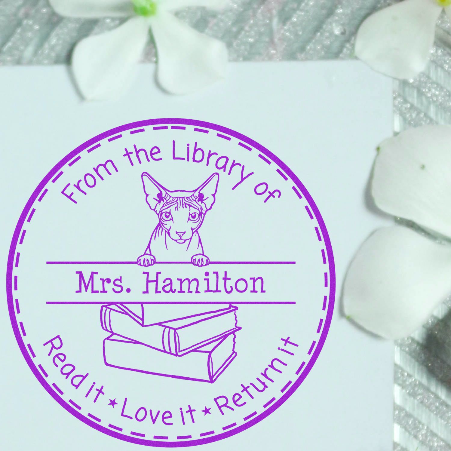 Don Sphynx Custom-Made Read It Love It Return It Book Stamper - Engineer Seal Stamps