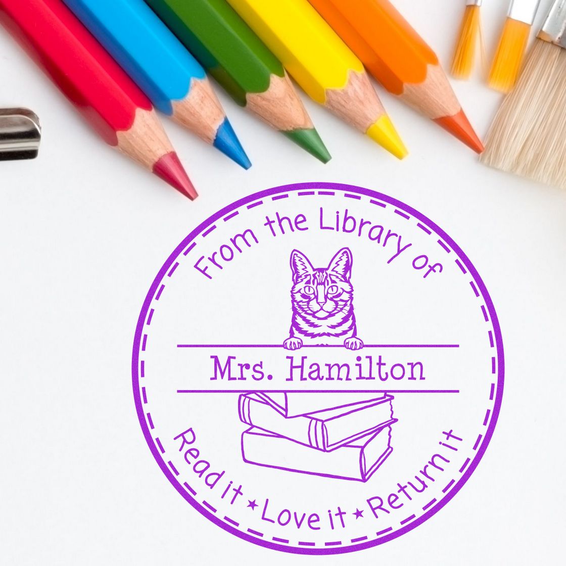 Dragon Li Customized Teacher Book Stamp Self-Inking - Engineer Seal Stamps