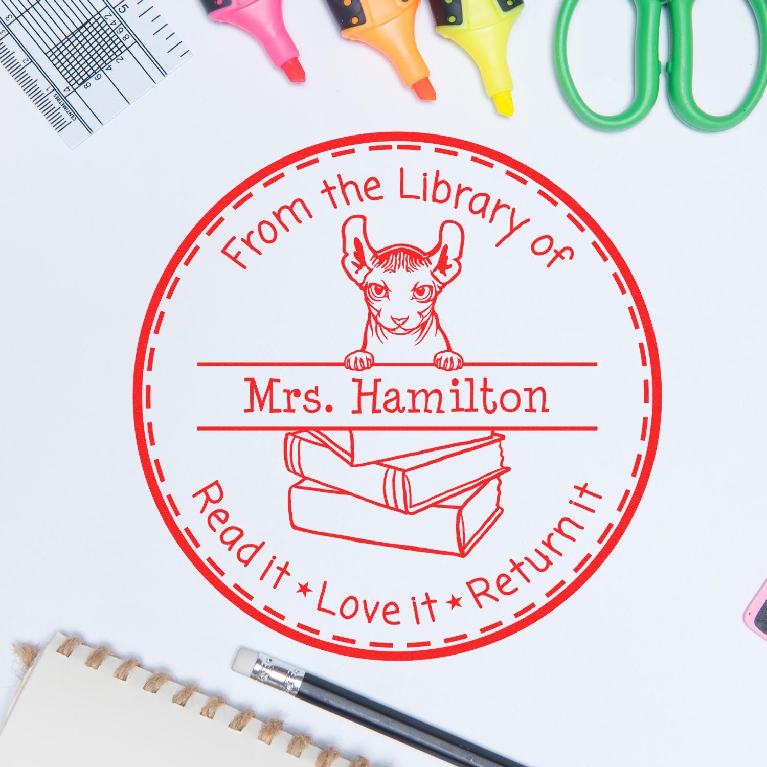 Dwelf Customized Teach Stamper Self-Inking - Engineer Seal Stamps