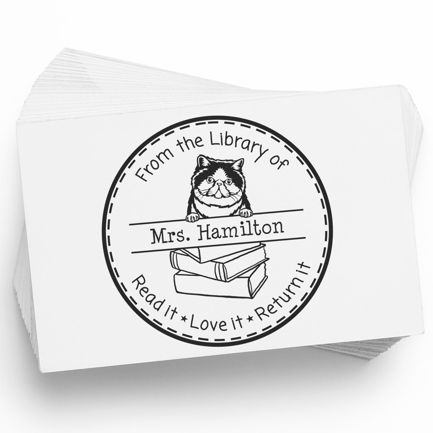 Exotic Shorthair Custom-Made Library Name Stamper - Engineer Seal Stamps