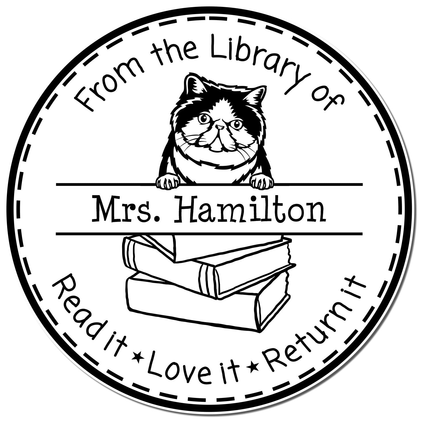 Exotic Shorthair Customized School Rockstar Stamper Self-Inking - Engineer Seal Stamps