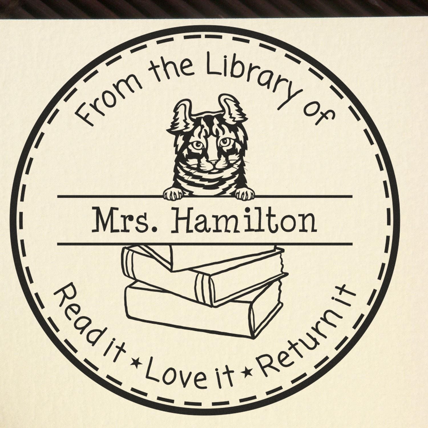 Highlander Custom-Made Library Book Stamper - Engineer Seal Stamps