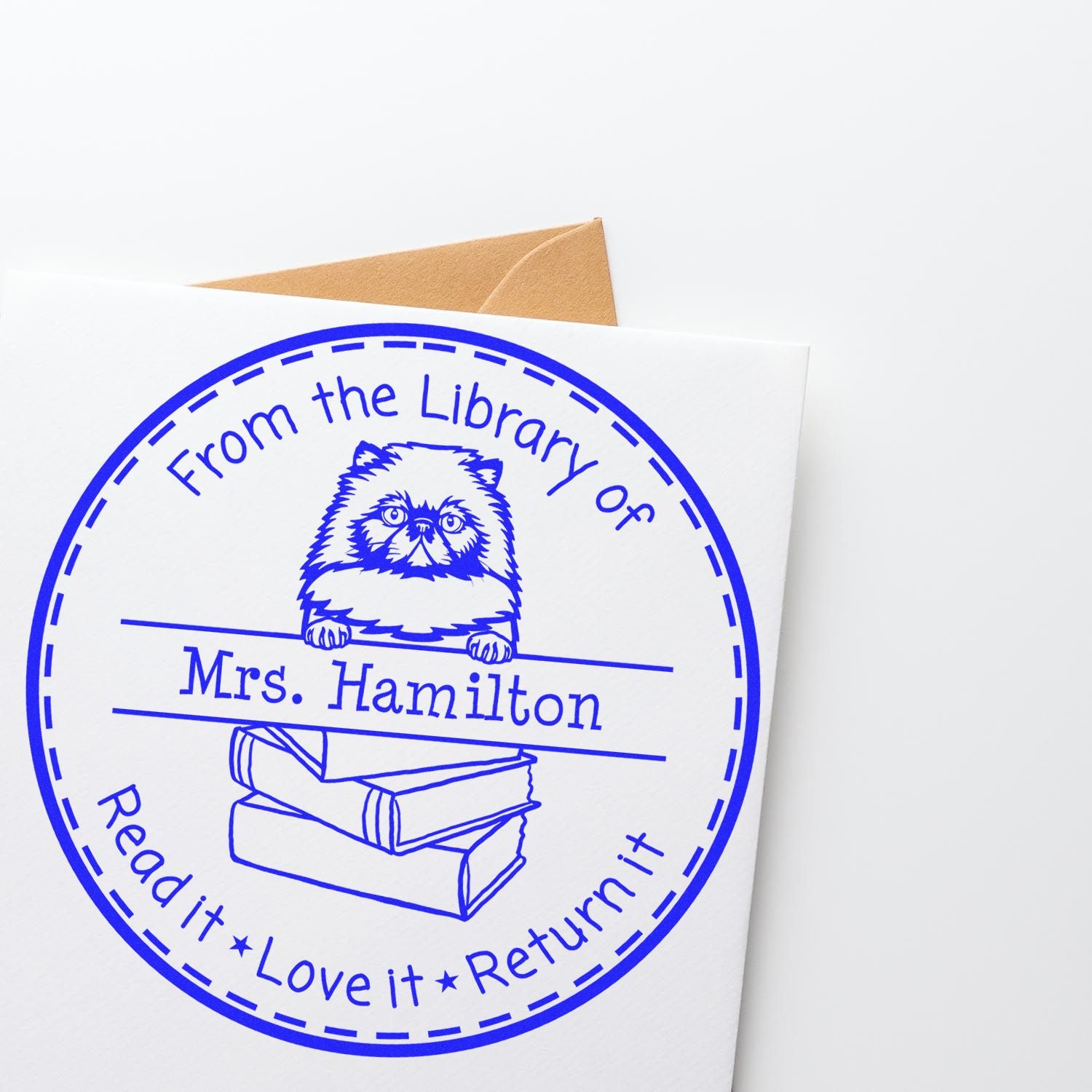Himalayan Customized Read It Love It Return It Teacher Stamp Self-Inking - Engineer Seal Stamps