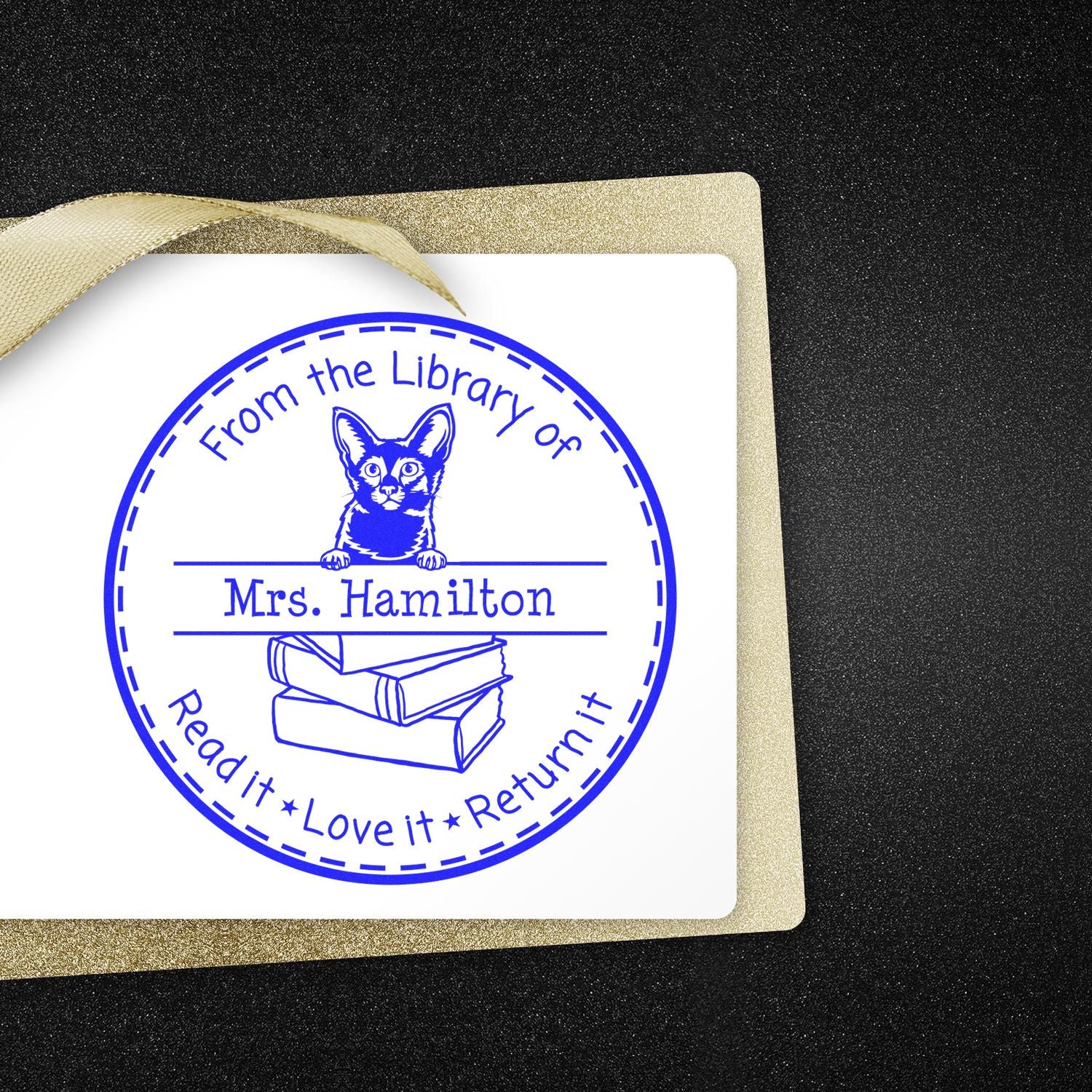 Javanese Customized Read It Love It Return It Stamper Self-Inking - Engineer Seal Stamps