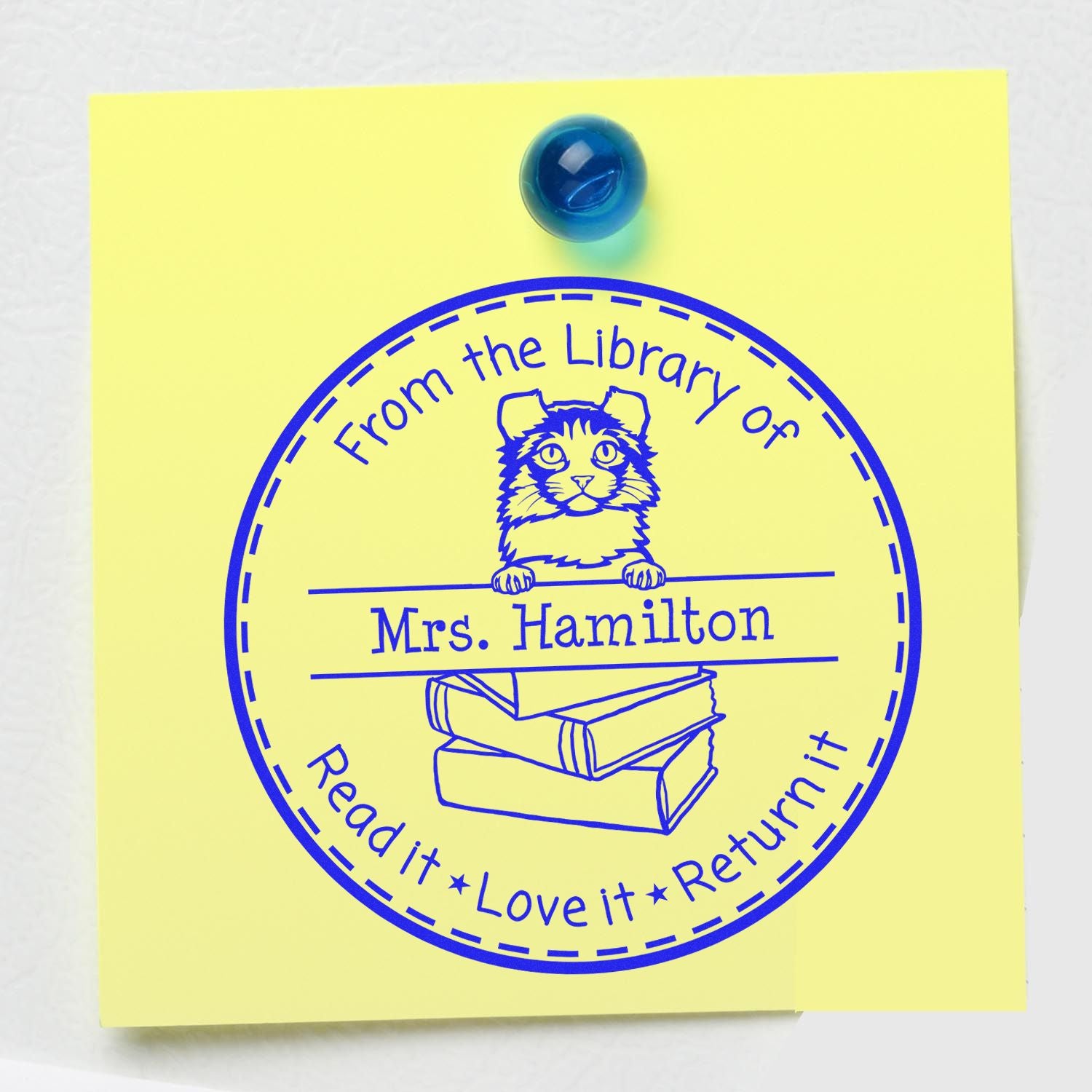 Kinkalow Customized Read It Love It Return It Stamper Self-Inking - Engineer Seal Stamps