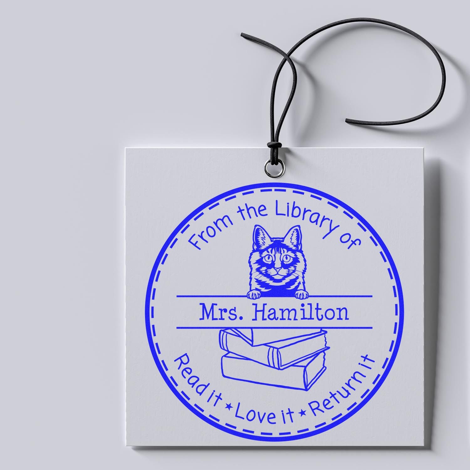 Kurilian Bobtail Customized Read It Love It Return It Stamp Self-Inking - Engineer Seal Stamps