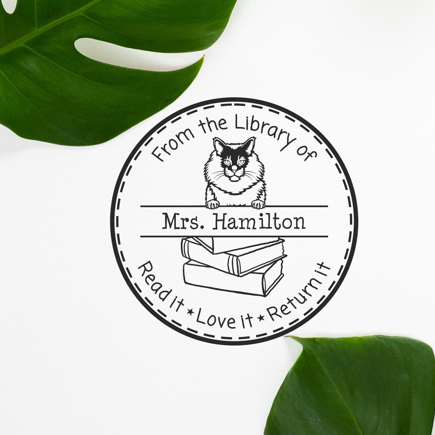 Maine Coon Customized Read It Love It Return It Personalized Stamp Self-Inking - Engineer Seal Stamps