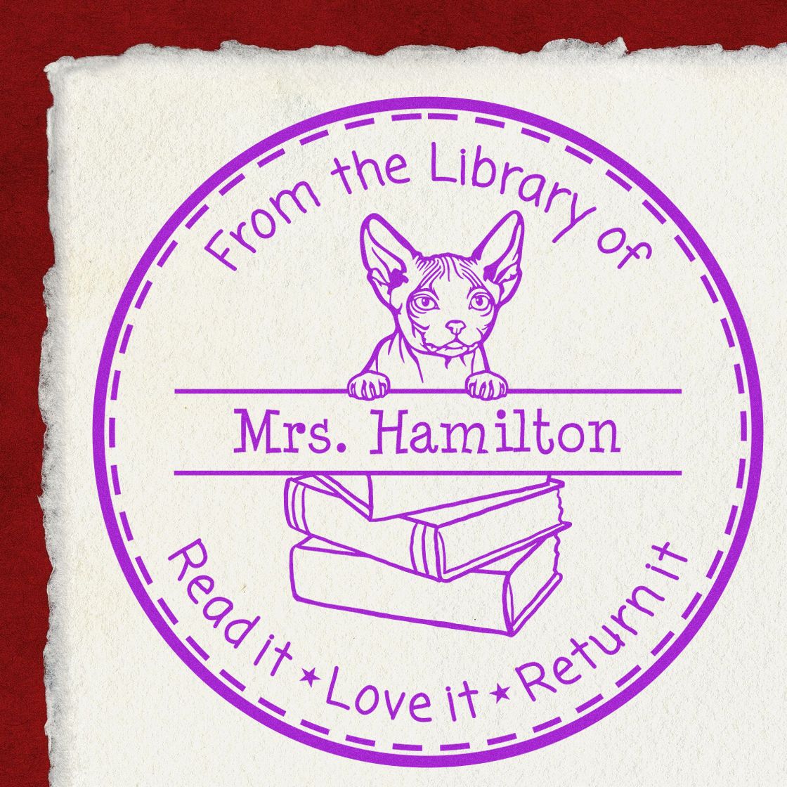 Minskin Cat Personalized Identity Stamp - Engineer Seal Stamps