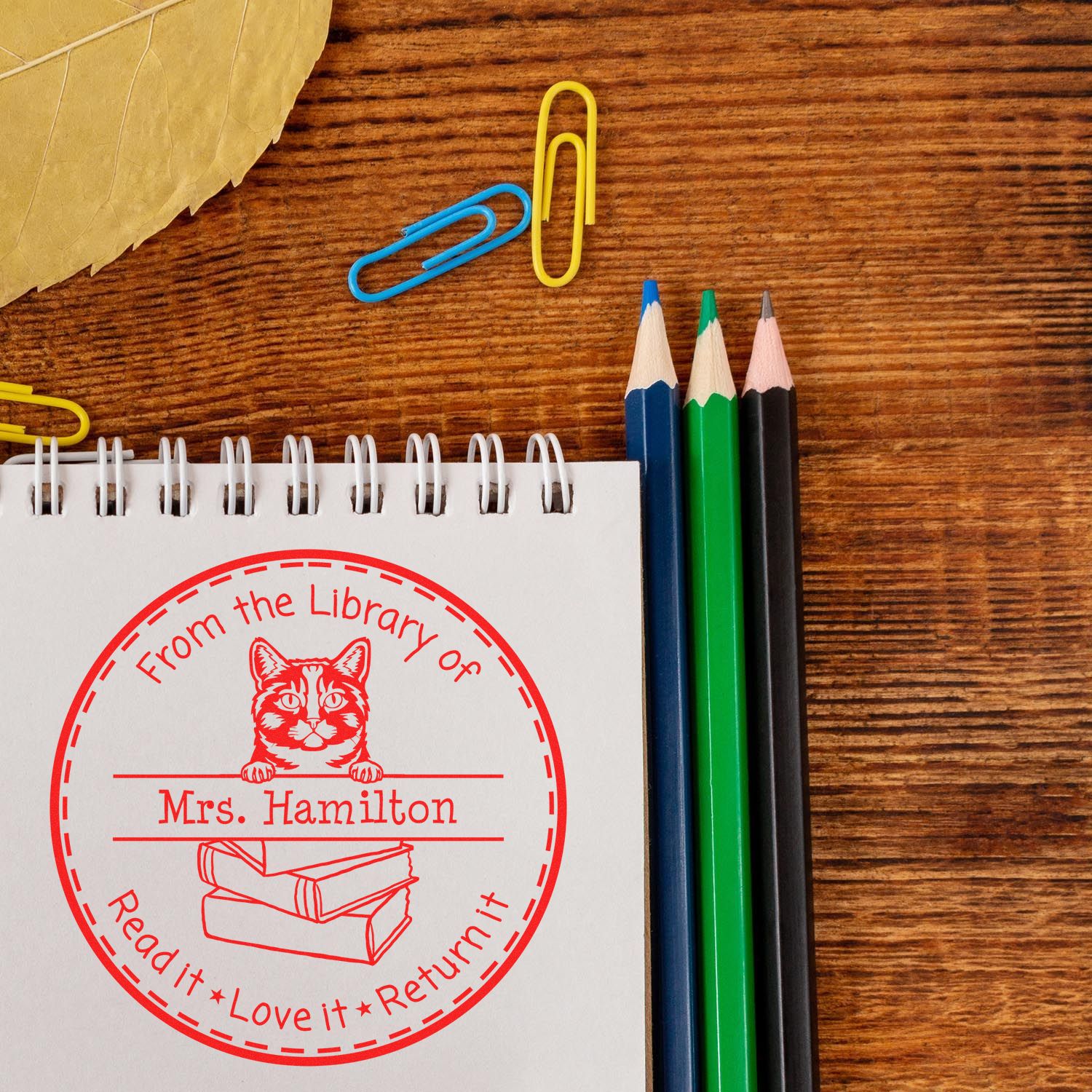 Munchkin Cat Personalized Identity Stamper - Engineer Seal Stamps